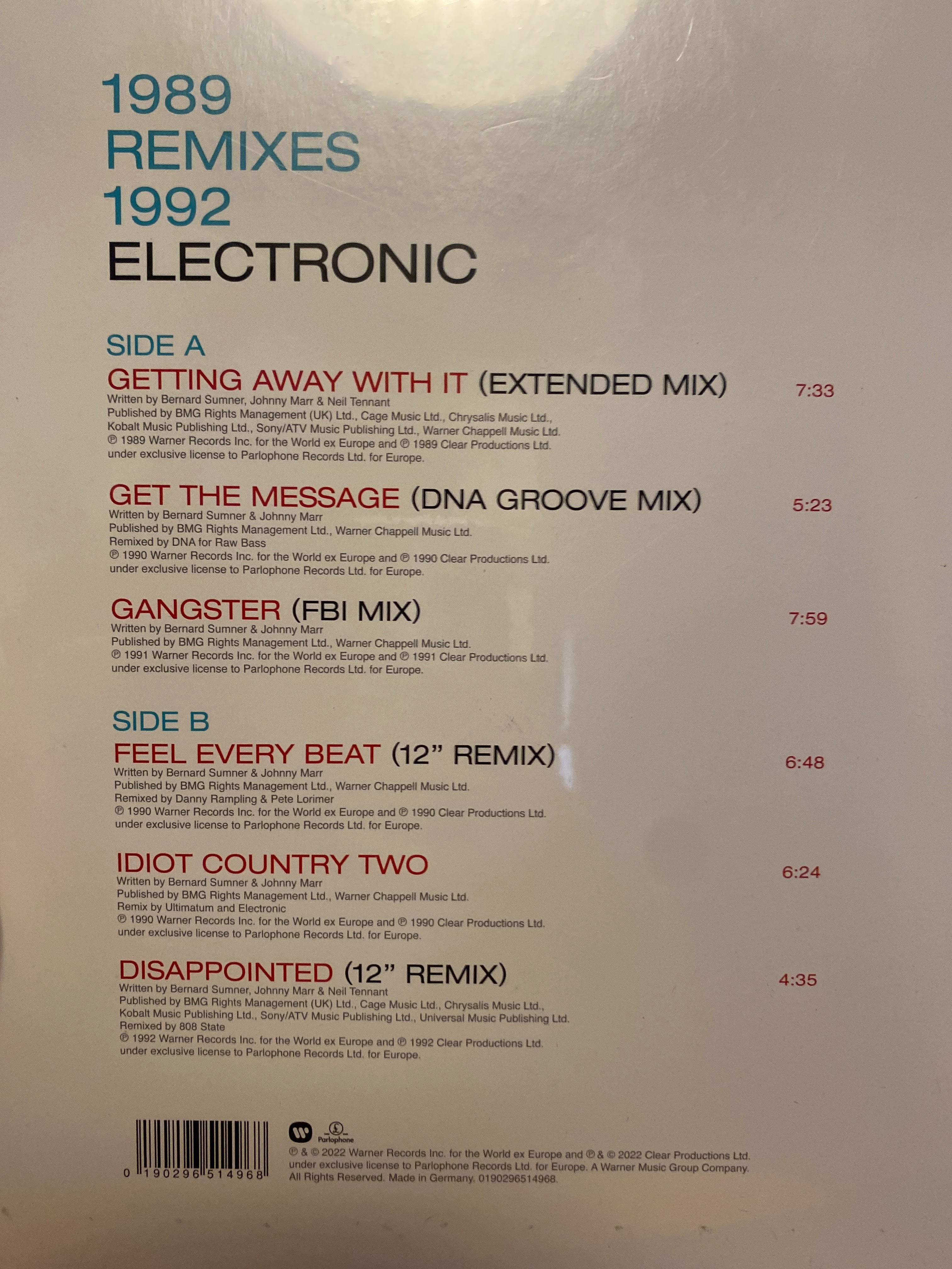 1989 Remixes 1992 Electronic